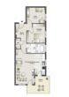 NEUBAU - Helle 3 Zimmer EG Wohnung mit Balkon und Garage - Grundriss