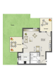 Attraktive, kleine Wohnung 2 Terrassen - Gartenanteil - sofort frei - - Grundriss