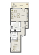 SCHÖNE 2 ZIMMER WOHNUNG MIT GROßER TERRASSE - Grundriss