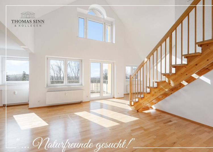 Lichtdurchflutete 3,5-Zimmer-DG-Maisonette-Galerie-Wohnung in herrlicher Aussichtslage 74245 Löwenstein / Hirrweiler