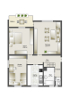 Attraktive 4 Zimmer Maisonette-Wohnung mit Südwestbalkon in ruhiger Lage - Grundriss