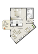 GUT VERMIETETE 2-ZIMMER-WOHNUNG MIT BALKON UND TG-STELLPLATZ IN RUHIGER WOHNGEGEND - Grundriss