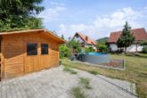 Familienheim mit XXL-Terrasse und Gartentraum! - Gartenhaus und Aufstellpool