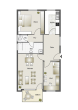 Renovierte 3-Zimmer-Wohnung mit Garage, Balkon und Heuchelberg-Blick in guter Lage - Grundriss