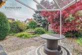 Stilvolles Reiheneckhaus für 2-3 Personenhaushalt- sofort frei ! - Terrasse mit Blick in Garten