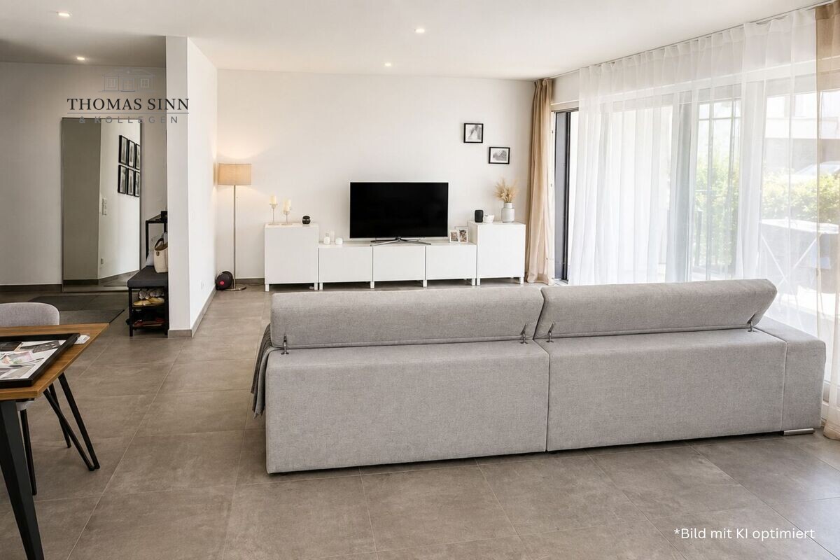 Blick von Küche ins Wohnzimmer
